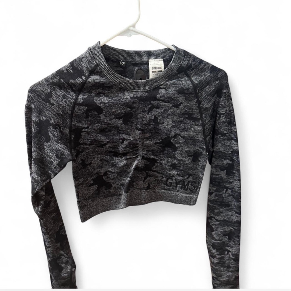 Gymshark Black Camo Crop top